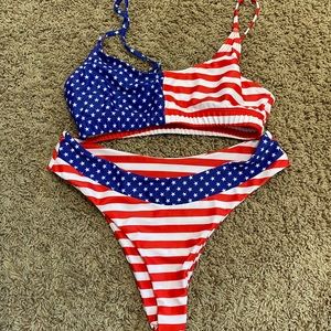Shein American flag bikini